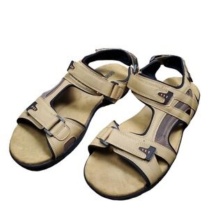 Khombu Tan Strappy Casual Comfort Travel Sandals Size 13M